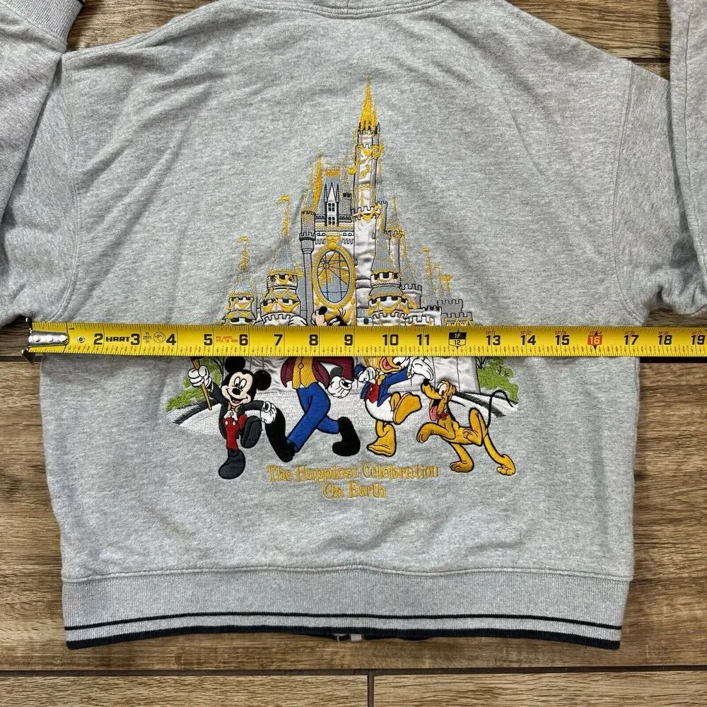 Walt Disney World THE HAPPIEST CELEBRATION ON EARTH Zip Sweatshirt Jacket M